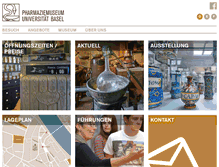 Tablet Screenshot of pharmaziemuseum.ch